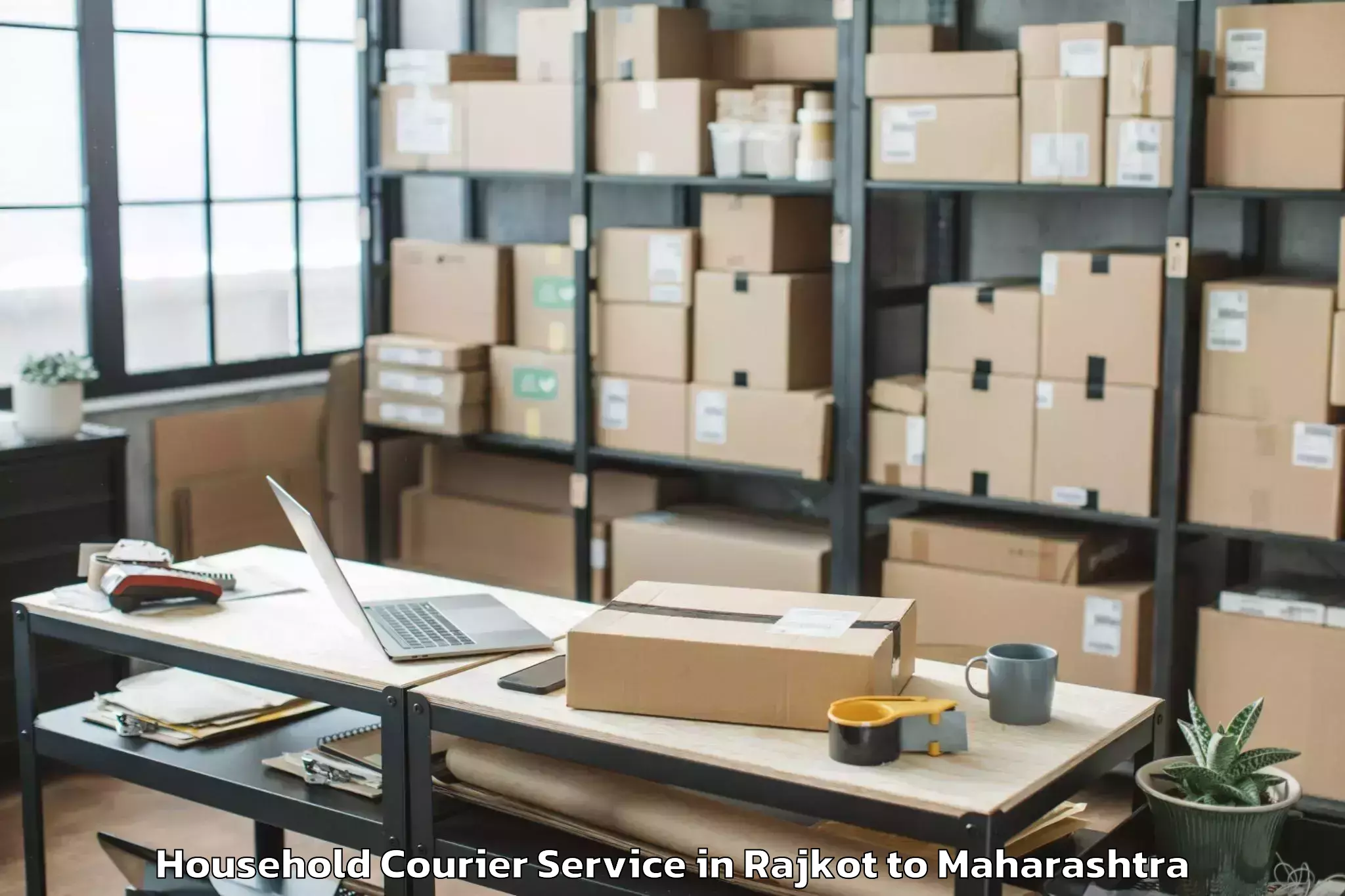 Top Rajkot to Ralegaon Household Courier Available